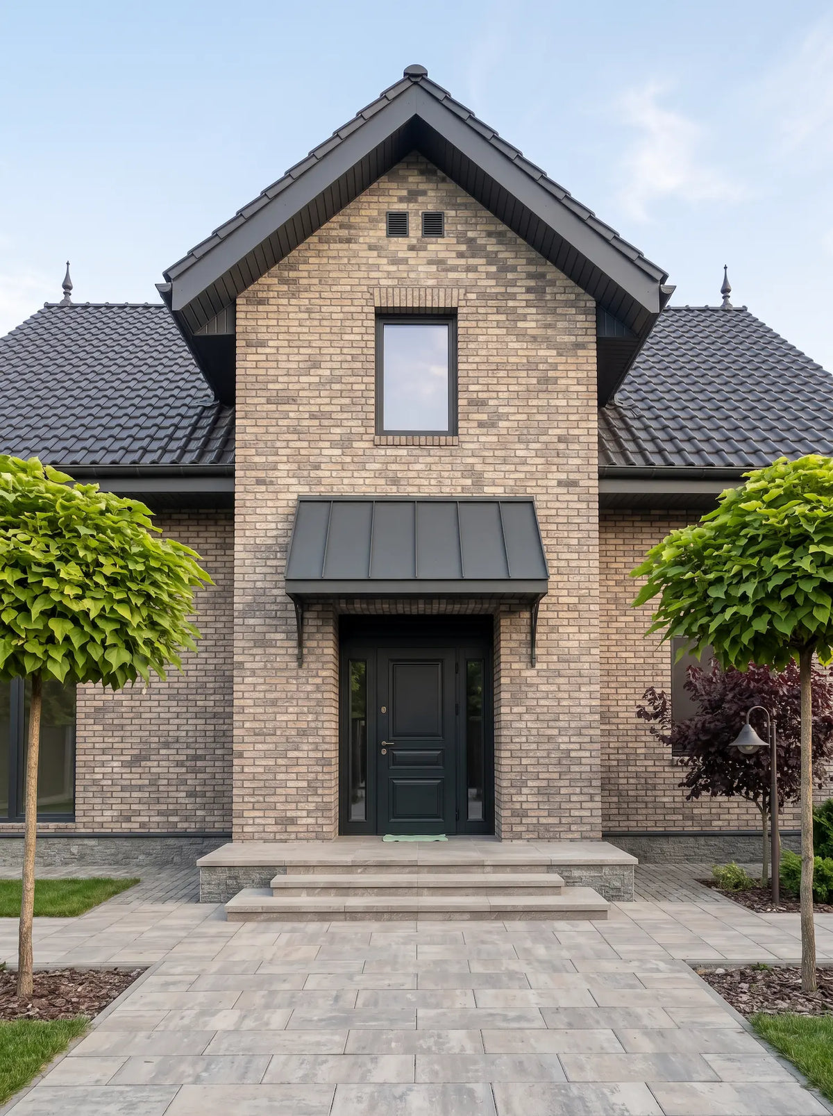 Фасадна плитка LoftBrick™ Квебек кремово-піщаний з графітом , 210х65х15 мм