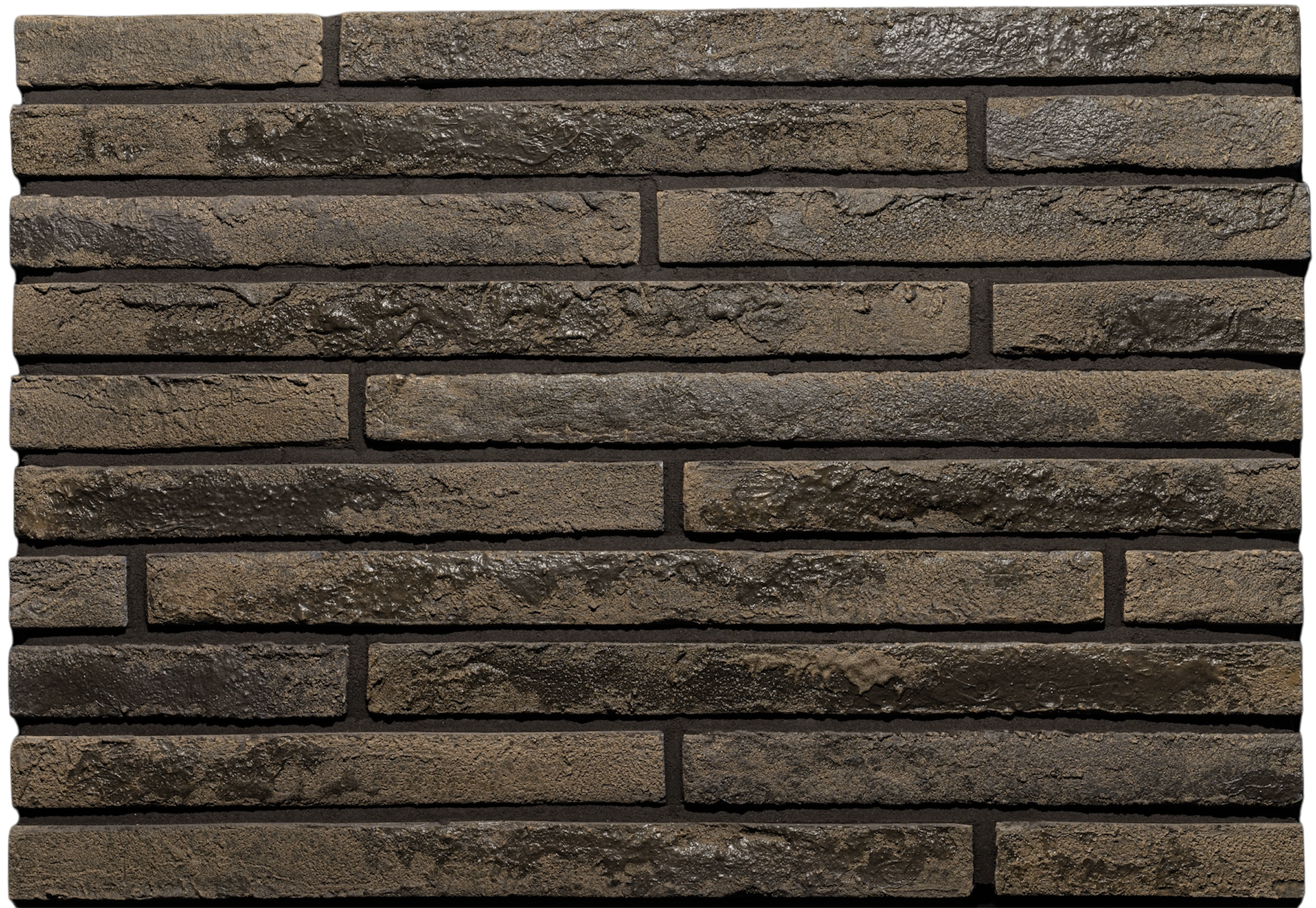 Фасадна плитка Rockface™ Рокфейс 545 зелено-графітова, 535х40х20 мм