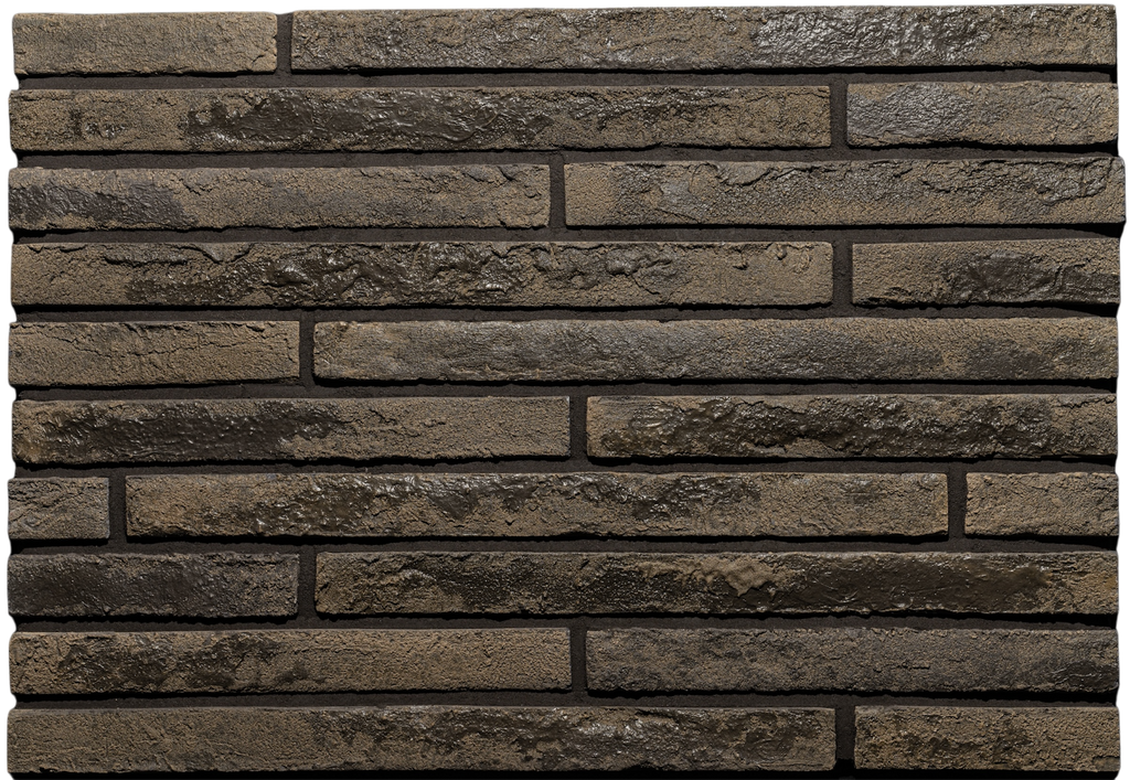 Фасадна плитка Rockface™ Рокфейс 545 зелено-графітова, 535х40х20 мм