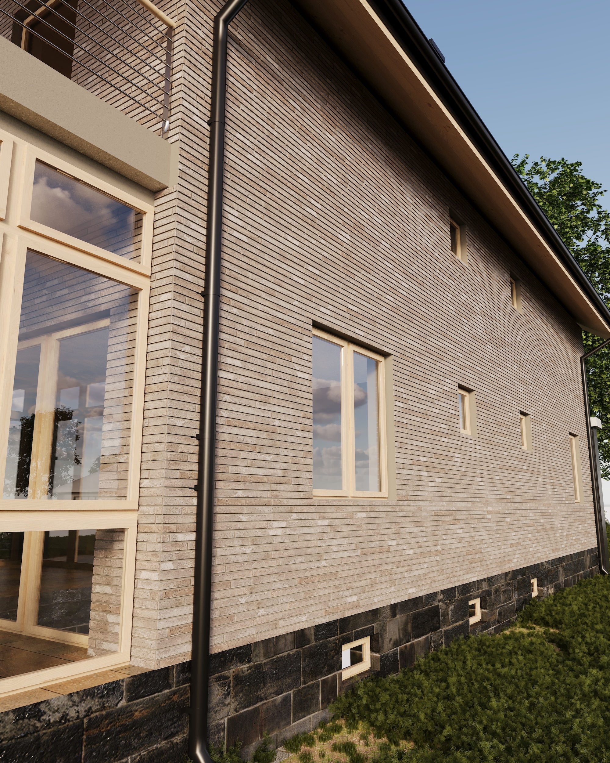 Фасадна плитка Rockface™ Рокфейс 538 сіро-бежева, 535х40х20 мм