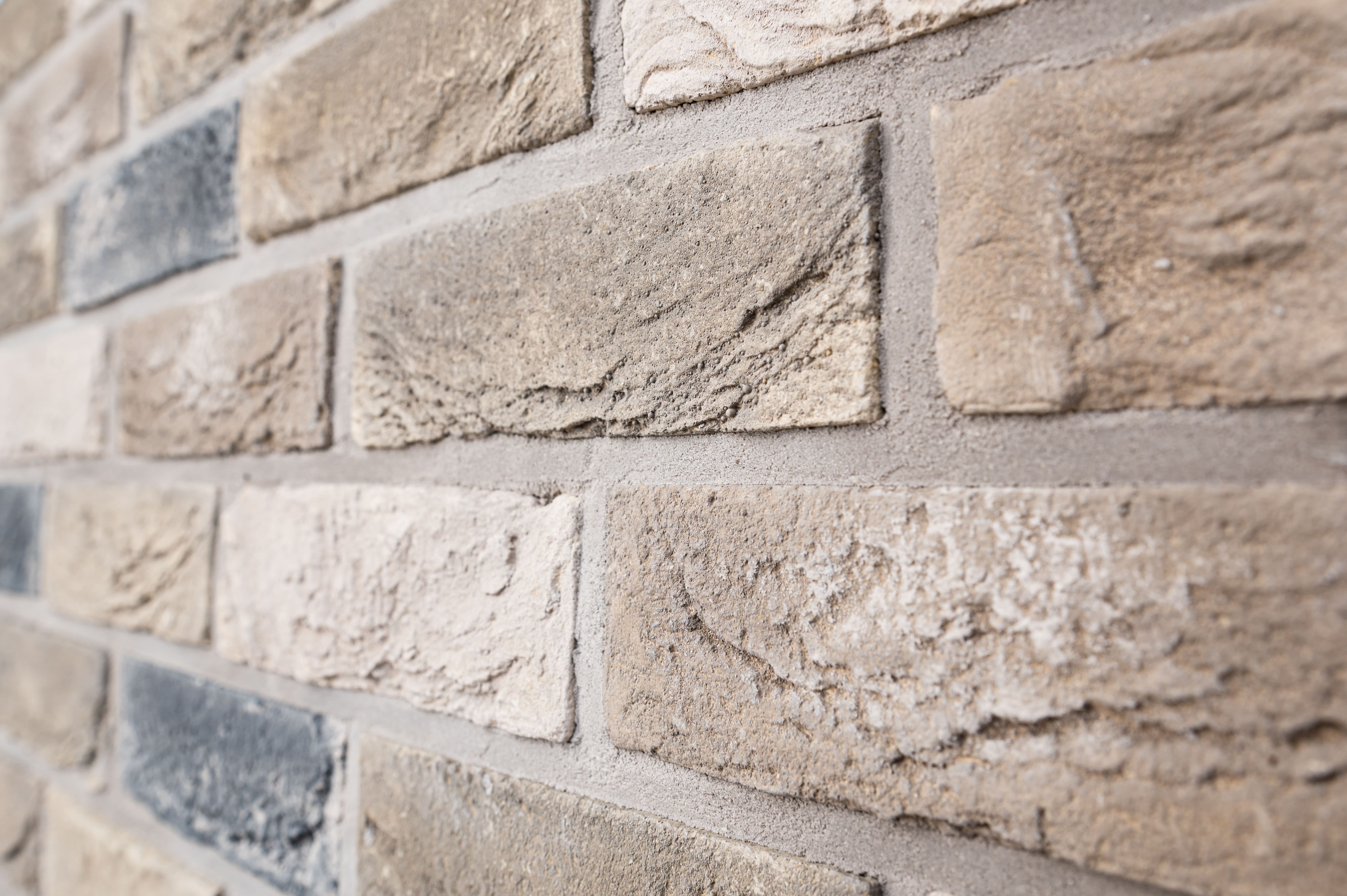 Фасадна плитка LoftBrick™ Квебек кремово-піщаний з графітом , 210х65х15 мм