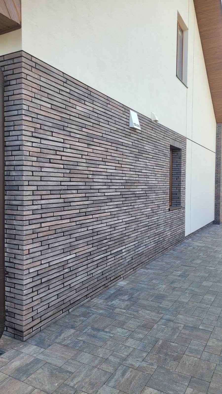 Фасадна плитка LoftBrick Гренада 40 графітово-коричневий з патиною, 500х38х18 мм