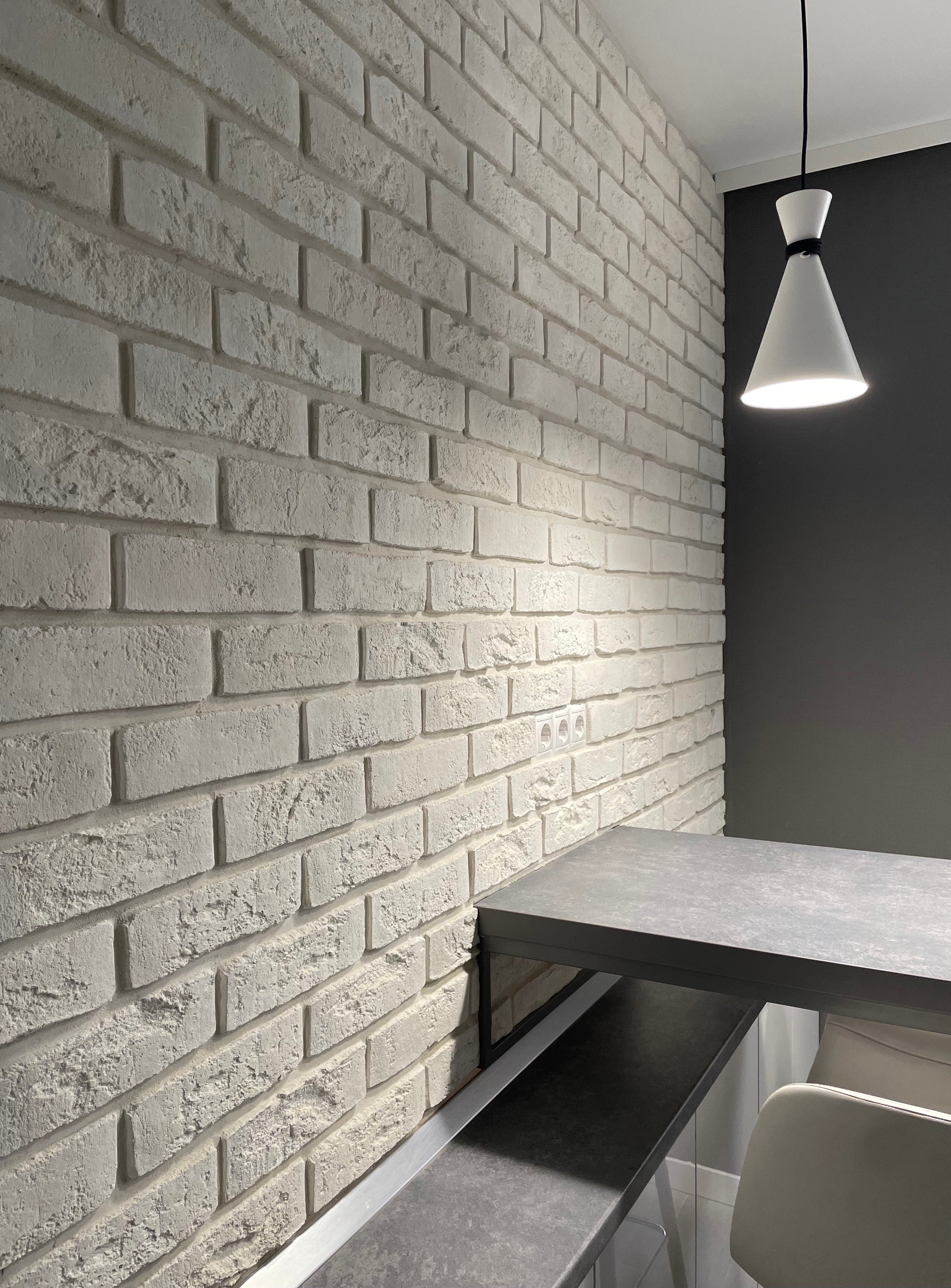 Фасадна плитка LoftBrick Бельгійська Колекція 01 біла, 240х71х15 мм