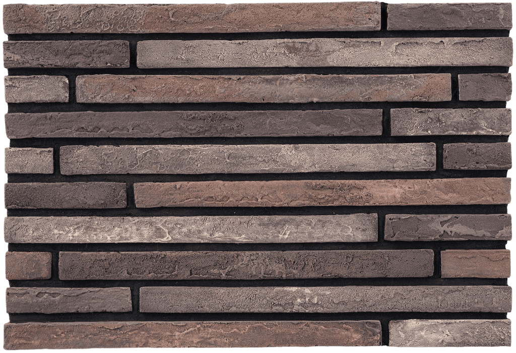 Фасадна плитка Rockface™ Рокфейс 539 темно-коричневий з меланжем, 535х40х20мм