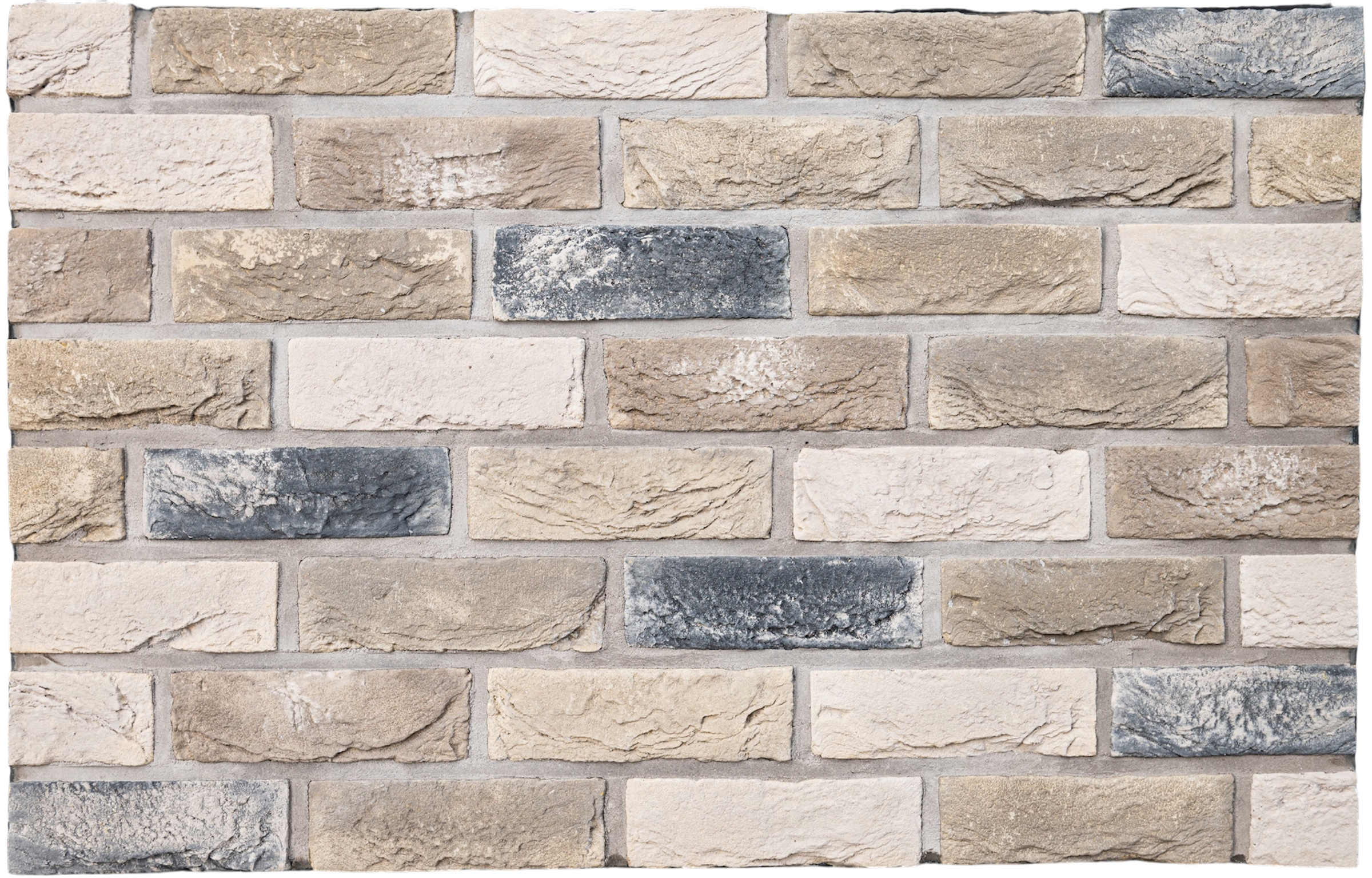 Фасадна плитка LoftBrick™ Квебек кремово-піщаний з графітом , 210х65х15 мм