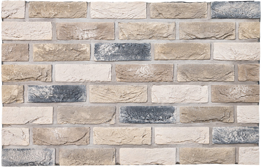 Фасадна плитка LoftBrick™ Квебек кремово-піщаний з графітом , 210х65х15 мм